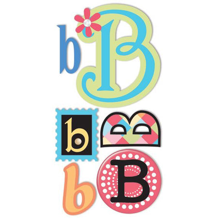 B Monogram 3-D Essentials Sticker - SandyLion image 0