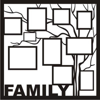 Family Tree 2 Piece Overlay / EZ Laser Designs image 0