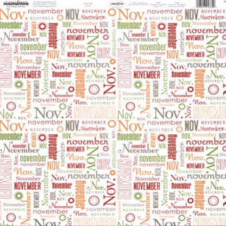 November Calendar  Paper - Creative Imaginations image 0