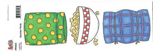 Slumber Party Sleeping Bag/Pillow & Popcorn Die-Cuts-Cock A Doodle image 0
