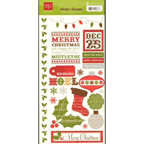 Merry Christmas Sticker Accent - Echo Park image 0