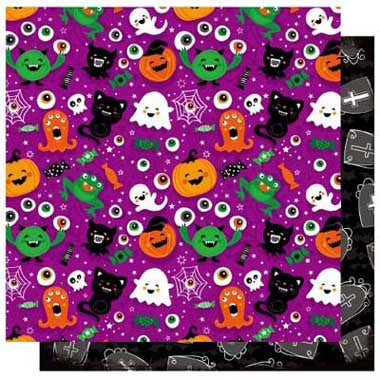 Boo-tiful Double-Sided Glitter Paper/Trick or Treat Collection - Best Creation Inc image 0