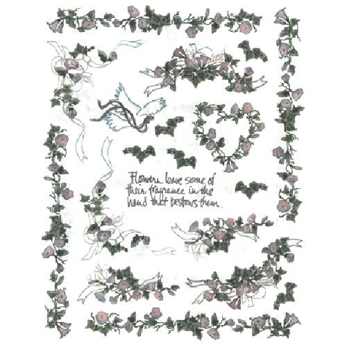 Morning Glories Vellum Sticker Sheet - PrintWorks image 0