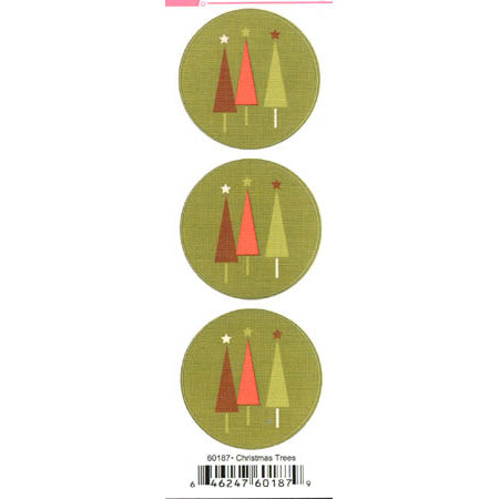 Duplicates Christmas Trees Sticker - Pebbles Inc. image 0