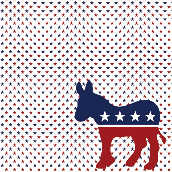 Democrat Donkey Star Background Paper image 0