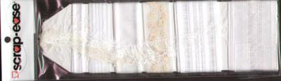 White Ribbon and Fiber/6 Designs/24 inches each/ from Scrap-Ease image 0