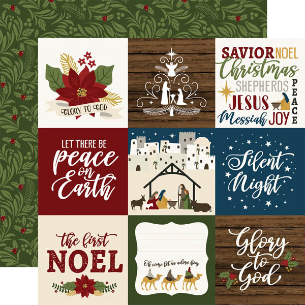 4x4 The 1st Noel Journaling Cards Paper- Echo Park image 0