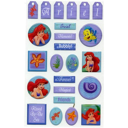 Ariel Raised Sticker Gems - SandyLion image 0