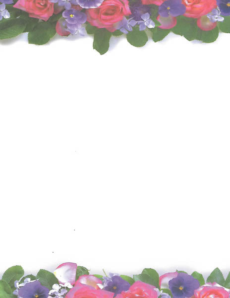 Spring Flowers 8 1/2 x 11 Paper image 0