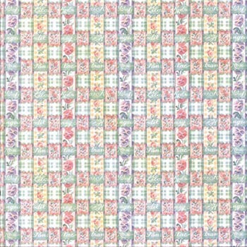 Quilted Flowers Paper - Autumn Leaves image 0