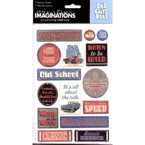 Old Guys Cruise Epoxy Stickers - Creative Imaginations image 0