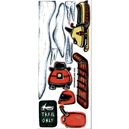 SnowMobiling Sticker Sheet - NotSoCute Stickers image 0