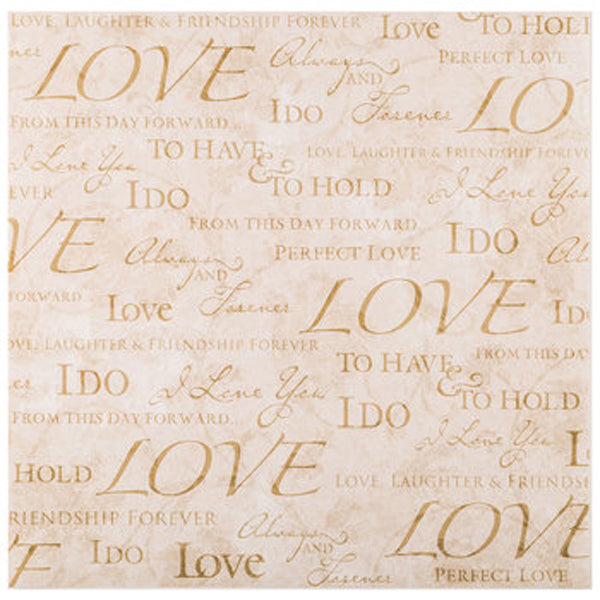 Gold Wedding Words Paper - Paper Studio image 0