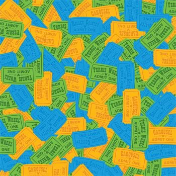 Amusement Park Tickets Paper - SandyLion image 0