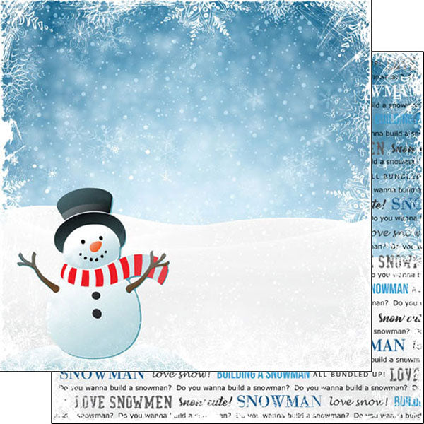 Snowman Winter Adventure Paper - Scrapbook Customs image 0