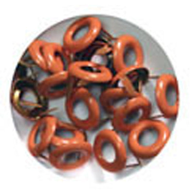 Large Orange Eyelet Brads - Pebbles Inc. image 0