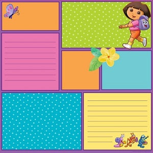 Dora Color Block Double-Sided Paper with Varnish Accents - EK Success image 0