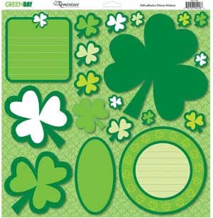Green Day 12x12 Glittered Journal Stickers - Reminisce image 0