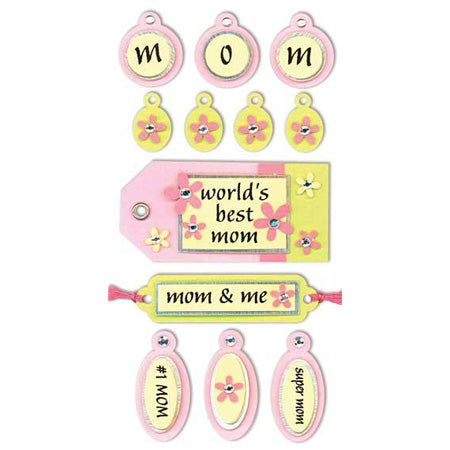 Mom Tag 3-D Essentials Sticker, SandyLion image 0