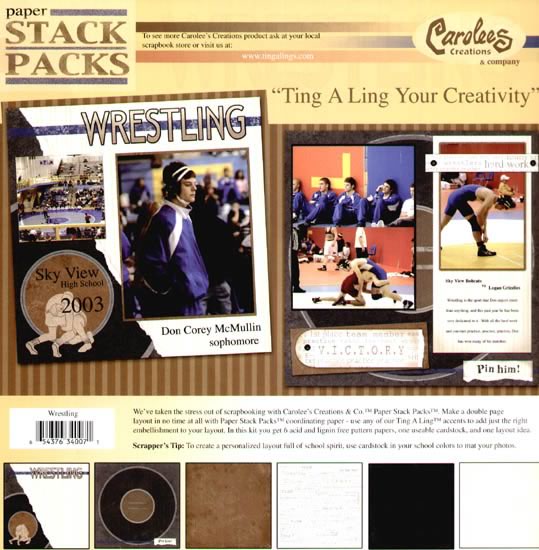 Wrestling Paper Stack Pack - Carolees Creation image 0