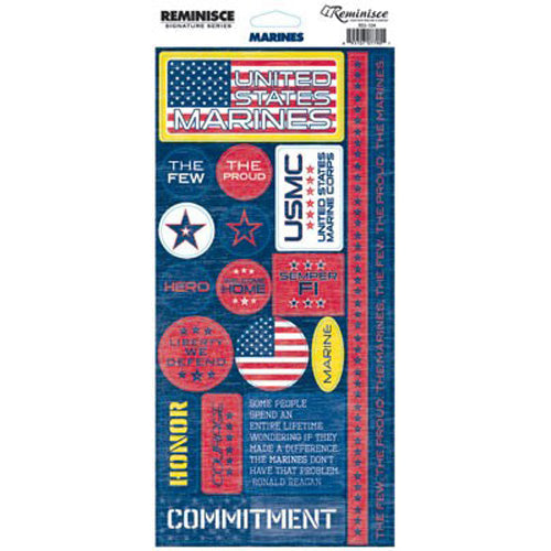 US Marines Cardstock Stickers - Reminisce image 0