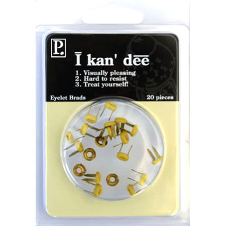 Yellow Eyelet Brads - Pebbles Inc. image 0