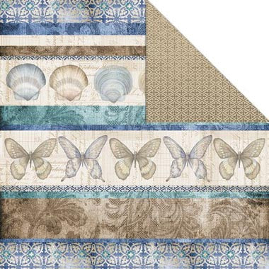 Sea Stripes Double-Sided Paper - Creative Imaginations image 0
