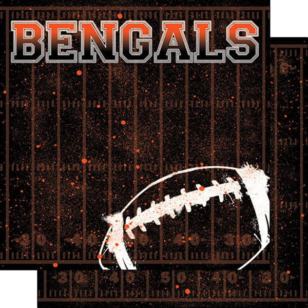 Super Bowl Bengals Paint Splatter(rt) Paper - Scrapbook Customs image 0