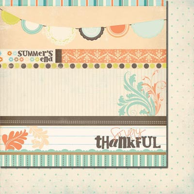 Summer's End "Strips" Double-Sided Paper - Fancy Pants Designs image 0