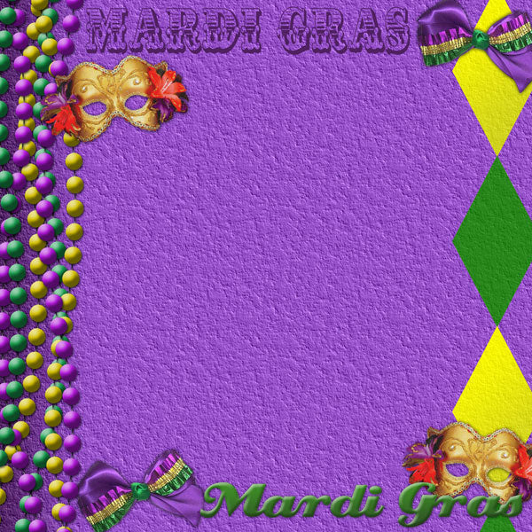 Mardi Gras Paper - Scrapbook Customs image 0