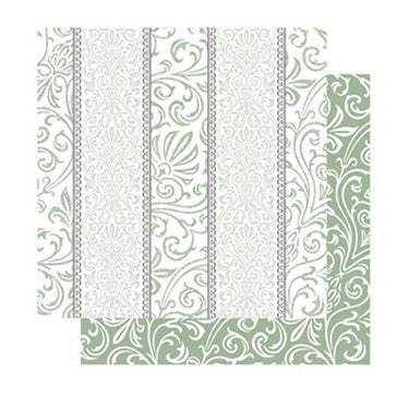Ornamental Stripes Double-Sided Specialty Paper/Sophisticated Frost Collection - G.C.D. Studios image 0