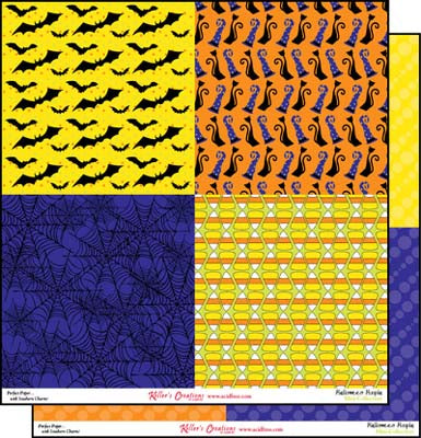 Halloween Hoopla Mini Collection 12x12 Paper / Keller Creations image 0