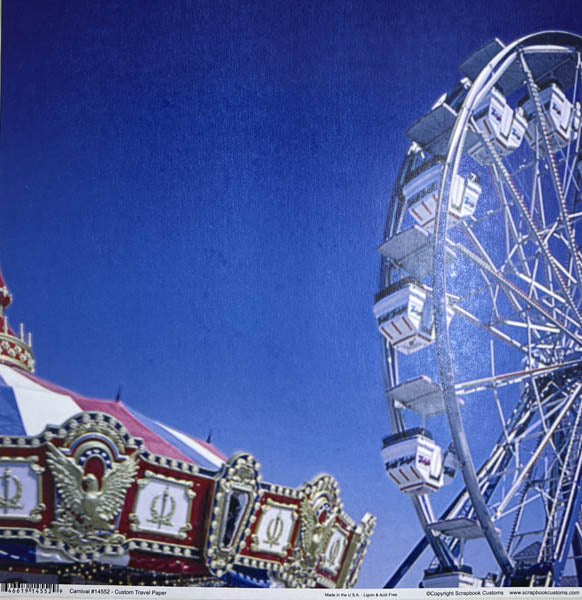 Amusement Park Ride Paper - Scrapbook Customs image 0