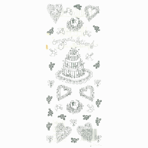 Silver French Country Wedding Vellum Sticker - PrintWorks image 0