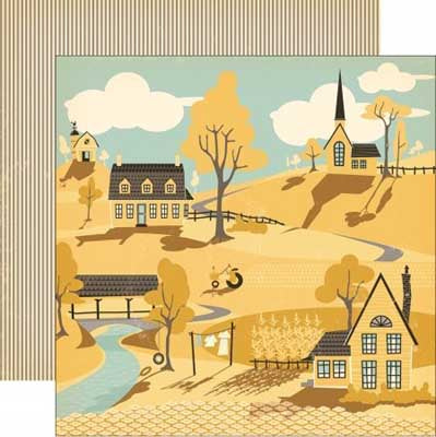 Gravel Road Double-Sided Paper/Farmhouse Collection - October Afternoon image 0