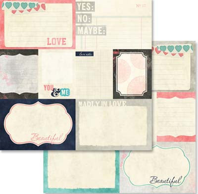 Love You Madly/Bits & Pieces Double-Sided Paper  - Glitz image 0