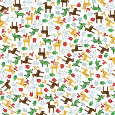 Blocky Farm Animals 12 x 12 Paper - Carolees Creation image 0