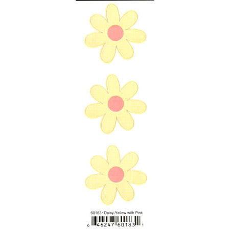 Duplicates Daisy Yellow with Pink Sticker - Pebbles Inc. image 0