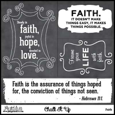 Chalk it Up Card/Faith/ Jilly Girl & Co image 0