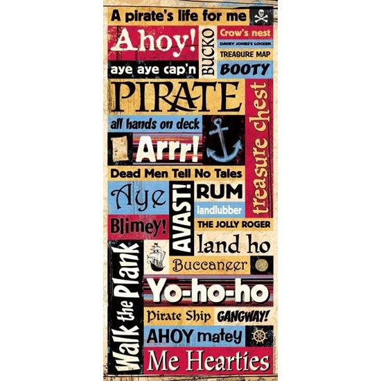 Pirate Words Sticker, SandyLion image 0