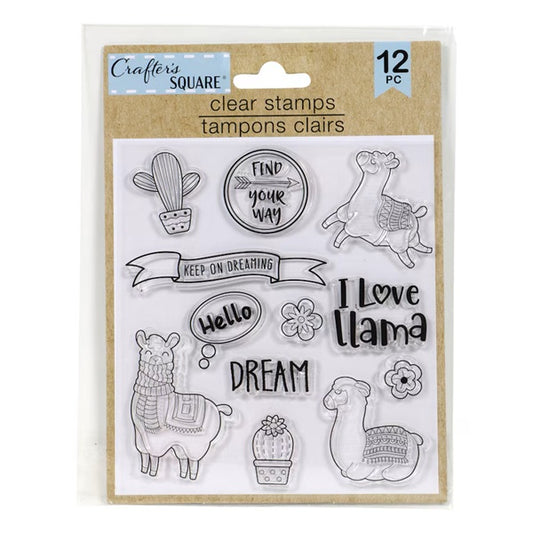 I Love Llama Clear Stamps - Crafter's Square image 0