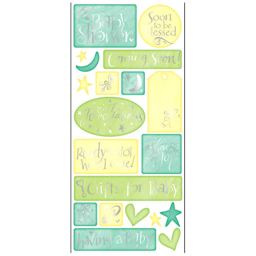 Sweet Beginnings Foil Stickers - Creative Imaginations image 0