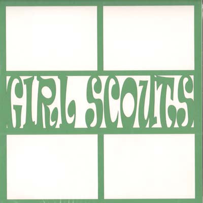 Girl Scouts 2 Piece 12x12 Laser Overlay / Doo Dilly image 0