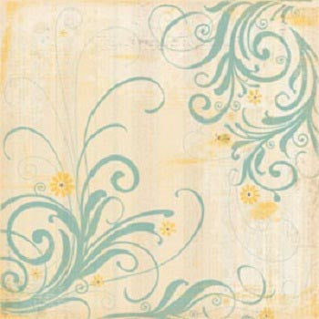 Wild Saffron Blue Swirl Paper - K &amp; Company image 0