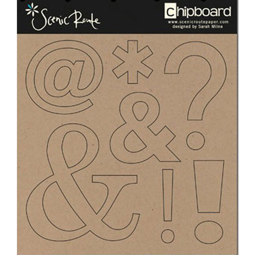Chipboard Punctuation Shapes - Scenic Route image 0