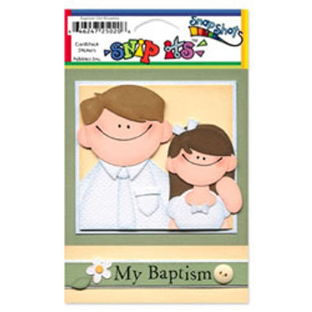 Snap Shot Baptism Girl (Brunette) Sticker - Pebbles Inc. image 0