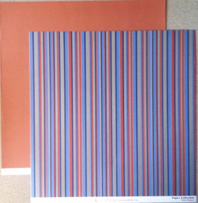Papa Stripes/Rusty Tools Double-Sided Cardstock Paper / Keller Creations image 0