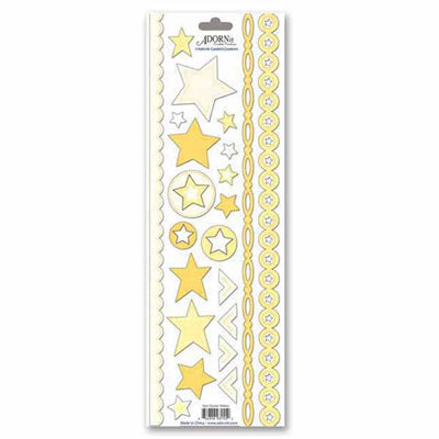 Border Sticker/Star Cluster Yellow - Carolees Creations/Adornit image 0