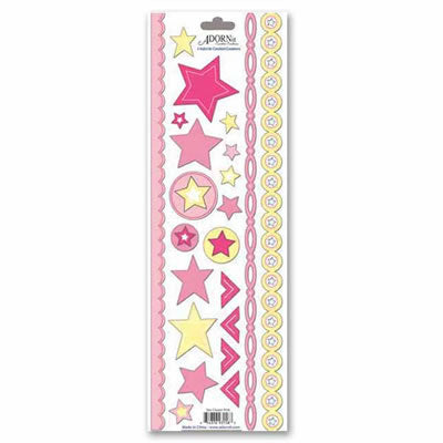 Border Sticker/Star Cluster Pink - Carolees Creations/Adornit image 0