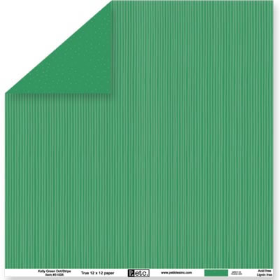 Kelly Green Dot/Stripe Paper - Pebbles Inc. image 0